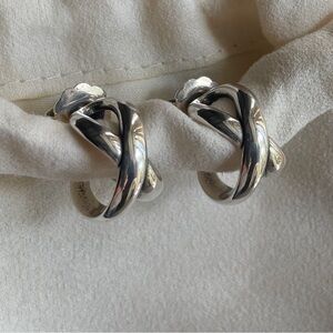 Retired James Avery Sterling Silver Infinity Hoop Earrings